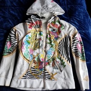 Christian Audigier Zebra Hoodie